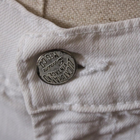 2000's Lucky Brand White Denim Slim Skinny Cut Jeans - Picture 3 of 7